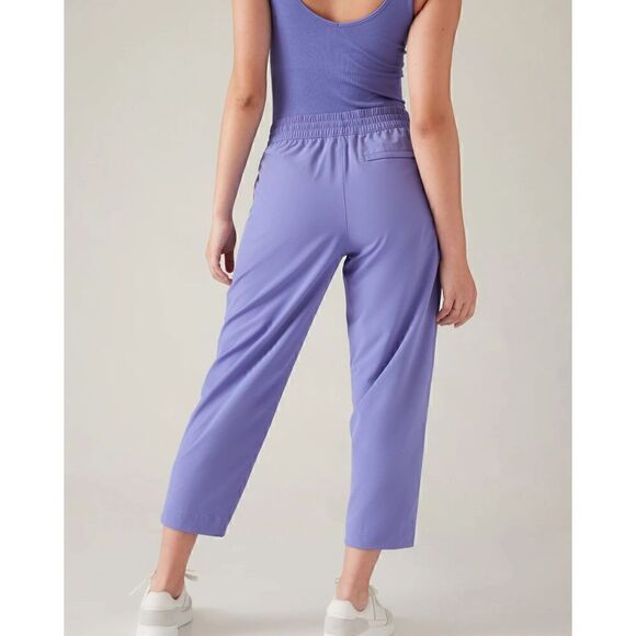 Athleta Arrival Pant cropped lightweight Dark Adonis Blue new - Picture 3 of 10